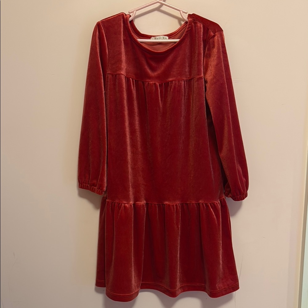Copper Key Red Velvet Dress